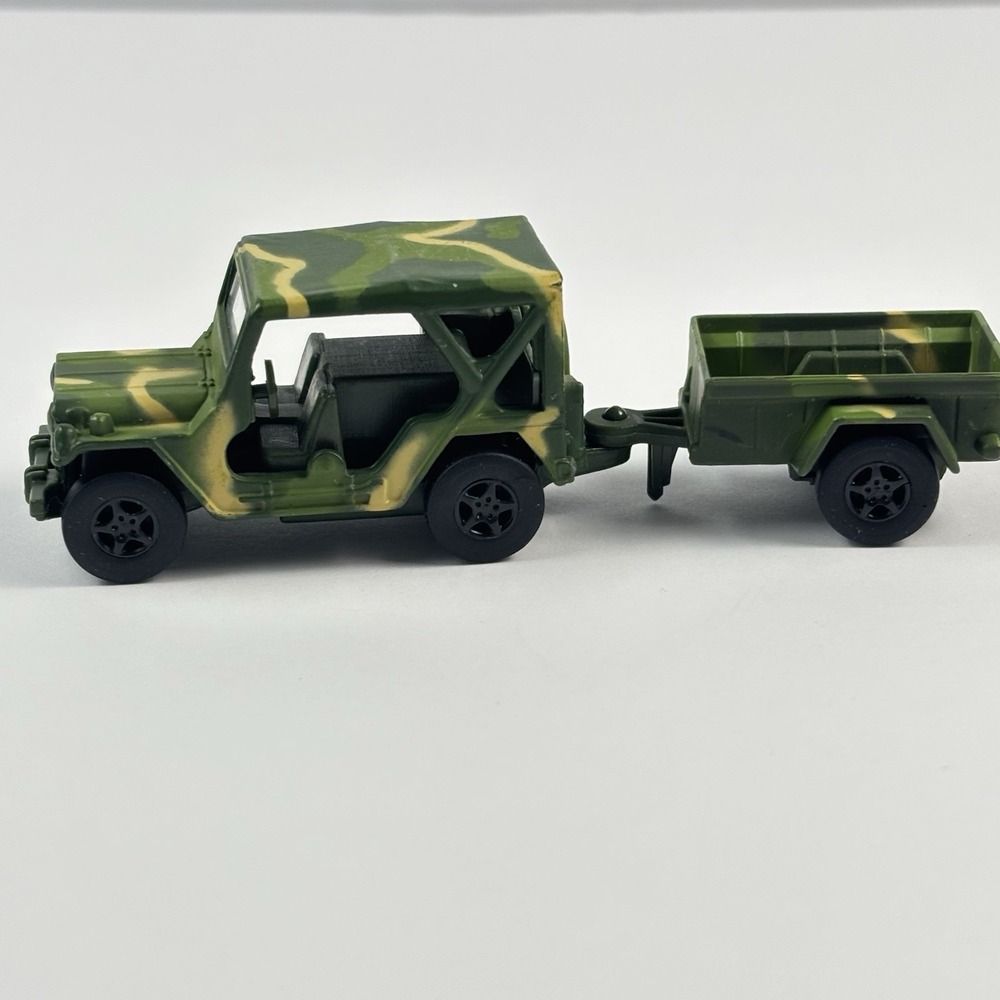 Maisto GI Joe Ford M151‎ A2 Army Jeep And Trailer MUTT Camo Pull Back Toy